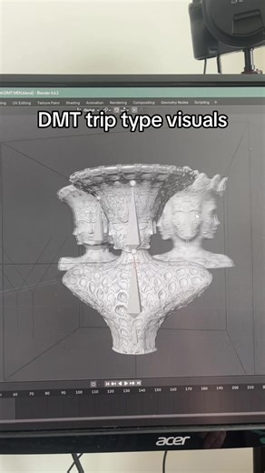 How I made these dmt entities in blender 🪐 | dtm entity simulation