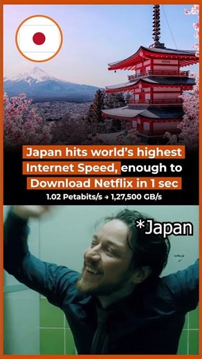 🚀 Japan Sets a New World Record: Fastest Internet Speed Ever — 1.02 Petabits per Second! #technews