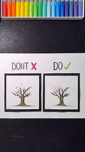 How to paint a realistic tree with acrylic technique