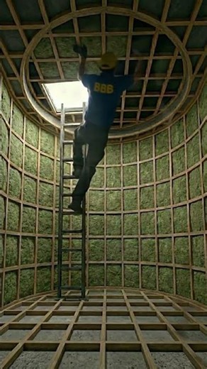 I Turned an Old Well Into a Luxury Underground Room! 🕳️✨ #shorts #secretroom #oldwell