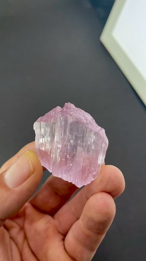 Aesthetically etched and colourful Spodumene var. Kunzite from the Mawi pegmatite, Nuristan, Afghanistan. Available at mineralien.de . . . #kunzite #spodumene #gemstones #mineralspecimens #mineralcollecting #minerals #mineralien #kristalle #crystals | mineralien.de