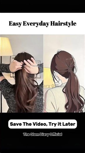 Low Twisted Ponytail Tutorial | Simple Beautiful Hairstyle for Long Hair 2026 ✨#LowPonytail #ootd