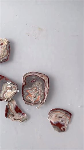 A Quick Look at how I make my crazy lace agate slab! #agate #polymerclayjewelry #polymerclay #process #jewelrymaking | Minted Mire