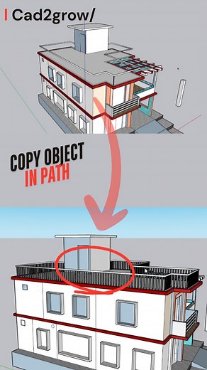 퐂퐀퐃ퟐ퐆퐑퐎퐖 (퐌퐀퐊퐄퐒 퐂퐀퐃 퐄퐀퐒퐘) on Instagram: "Copy Object In path with This Plugin - jHs power bar #cad2grow #sketchup"
