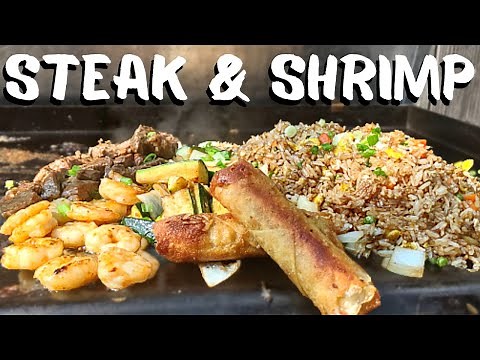 Steak and Shrimp Fried Rice on a Griddle (Hibachi at Home)