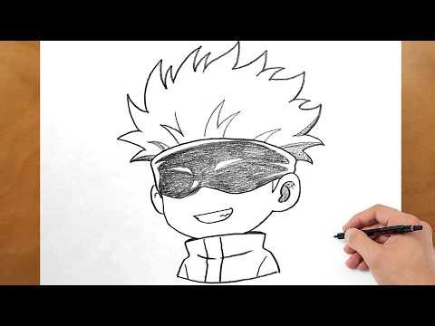 Draw Cute Gojo Satoru Step by Step | Jujutsu Kaisen Art