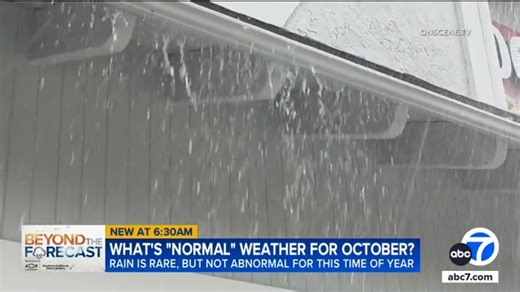Southern Californians are more used to seeing heat in early to mid-October as opposed to a cold storm, like the one that drenched and chilled the region Tuesday. How rare was this week's storm? See the full story here: https://abc7.com/post/how-rare-is-southern-california-get-rain-october/18012230/ | ABC7 Morning Show
