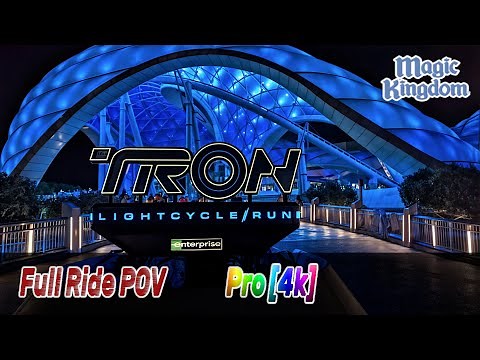TRON Lightcycle Run - Full Ride POV 4k - Magic Kingdom