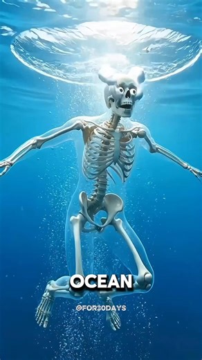 What if you accidentally fell into the deepest place on Earth? #shorts #skeleton #ocean #aianimation