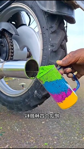 Colorful Smoke Experiment on Bike 😱🔥 #shorts