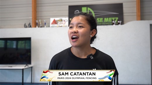 30K views · 181 reactions | "From nothing to something." ❤️‍鷺 Filipina Olympian fencer Sam Catantan is thrilled to reunite with her long-time coach Amatov Canlas, who has guided her through the challenges of her fencing journey. Watch their touching reunion in this report by Denise Tan. #RoadToParis2024 #Paris2024 #100TaongLaban #ParaSaBayan | One Sports | Facebook