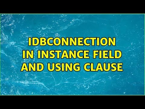 IDbConnection in instance field and using clause