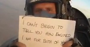 Marine Pilot Gives Midair Best Man Speech (Video)