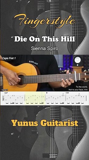 Die On This Hill - Sienna Spiro - Fingerstyle Guitar Tutorial + TAB & Lyrics #fingerstyle