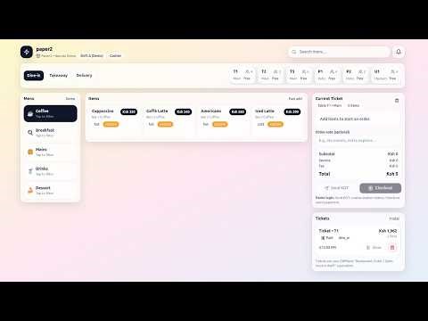 Paper2 Restaurant POS | Hospitality & Hotel Operations System