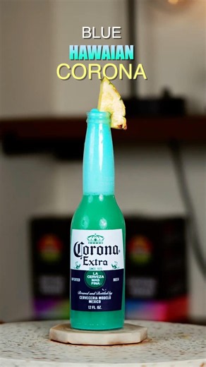 Blue Hawaiian Corona! 🍍🌞🍹 #bar #bartender #bartenderlife #cocktailrecipe