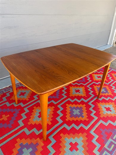 Danish Teak and Maple Dining Table - Etsy