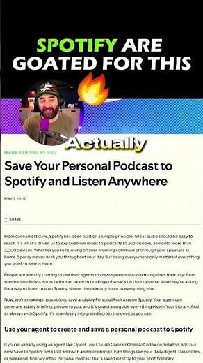 Spotify Just Dropped Personal AI Podcasts 🔥 #shorts #spotify #spotifypodcast