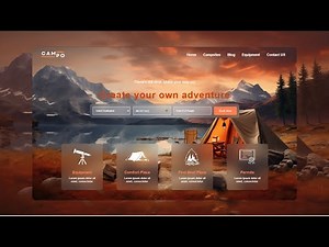 Build a Stunning Responsive Camping Website | HTML, CSS & JavaScript Tutorial