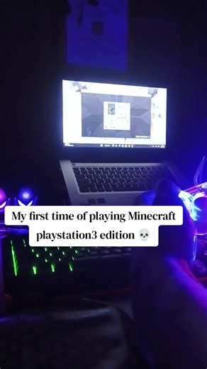 My first time of playing Minecraft playstation3 edition 💀 idk💀🥀.#window11 #laptop #minecraft #playstation3 #💀