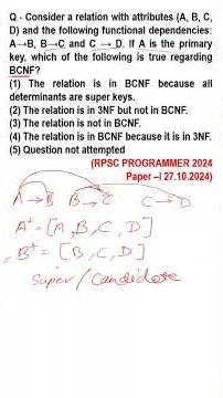 DBMS Normalization Complete | 1NF 2NF 3NF BCNF + Super Key, Candidate Key & PYQ Explained (Hindi)