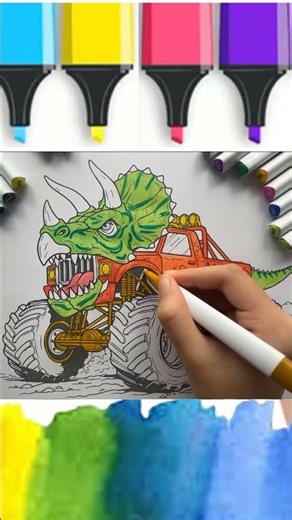 Tô màu xe tải quái vật cho bé - Monster Truck Coloring pages for kids
