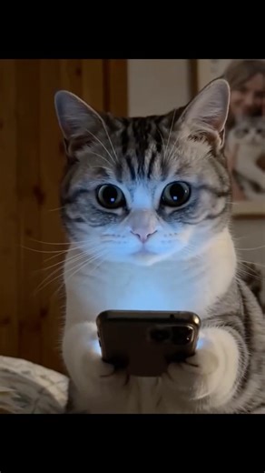 The cat was caught using the phone #cat