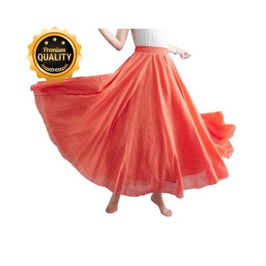 Cotton Linen Maxi Skirt, Floor Length Flowy Skirts, Elastic Waist A-line Skirt, Custom Plus Size Skirts - Etsy