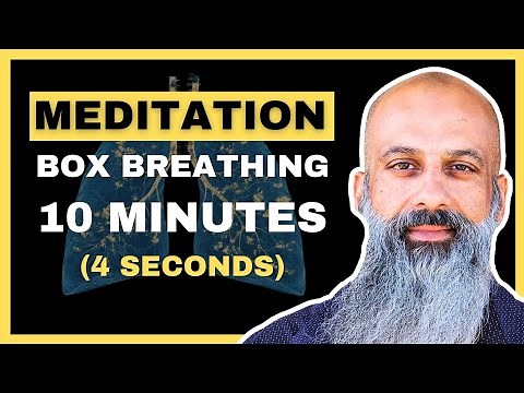 GUIDED SQUARE BREATHING (10 Minutes Meditation for 4 Seconds) 🙏 Breathwork