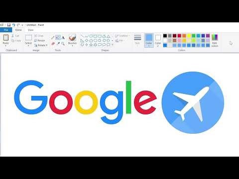 How to draw the Google Flights logo using MS Paint | How to draw on your computer