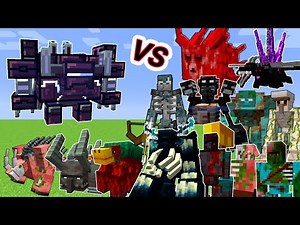 Mech Monstrosity Vs. Mutant Mobs Monsters in Minecraft Showcase