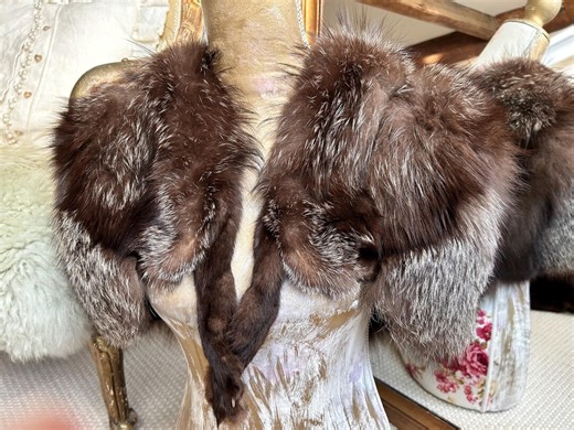Vintage 1940s Dark Brown Fox Fur Stole - Etsy