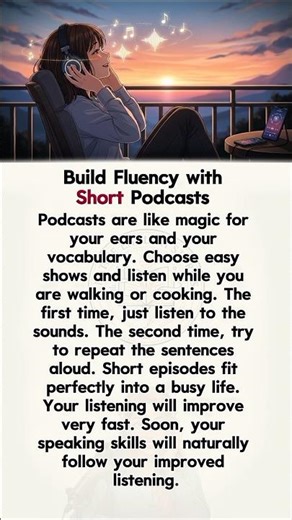 Build Fluency with Short Podcasts #englishforbeginners