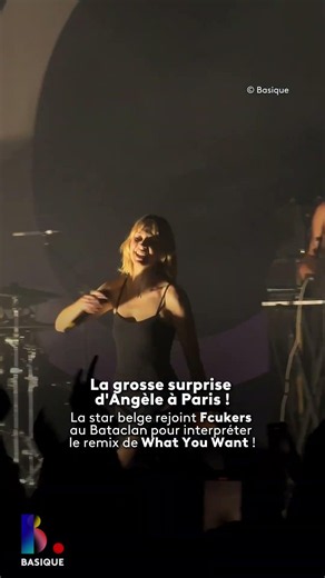 ANGÈLE joins FCUKERS at the Bataclan for their remix of "What You Want" 🍎 #angele