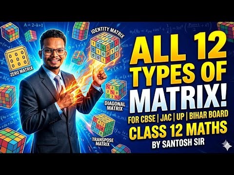MATRIX CLASS 12 CBSE JAC UP BIHAR BOARD Types of matrix