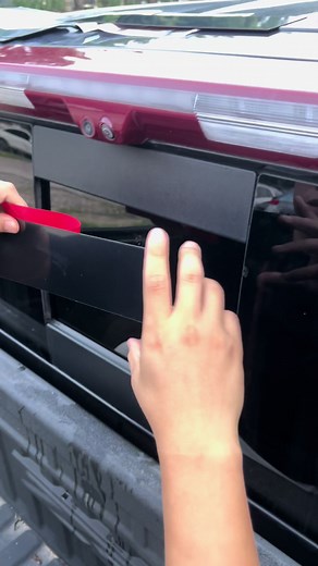 Installation Note: Peel off the surface plastic filmto achieve a glass-like finish-perfect results! Simple installation, significant improvement！ #Modification #accessories #gmc #sierra #silverado #patch #fyp #chevy