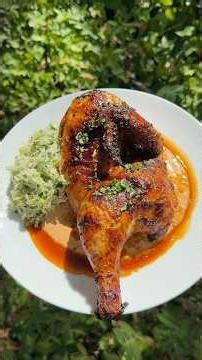 Harissa and Epis Chicken with Tangy Slaw and Roasted Red Pepper Yogurt (Recipe in the description)