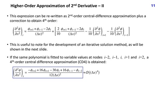 5. Advanced Finite-Difference Methods for Computational Fluid Dynamics (CFD)
