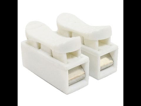 Screwless wire spring clamp terminal block connectors.