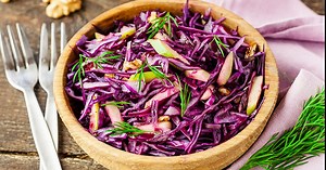 Salade de chou rouge et pommes