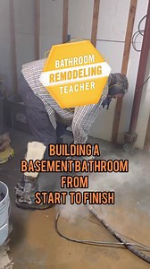 Learn how to build a basement bathroom 🤩🤩🔥🔥 enroll in my basement bathroom course #diy #plumbing #electrical #homeimprovement #bathroomremodel #concrete #realestate #drywall #tile | Bathroom Remodeling Teacher