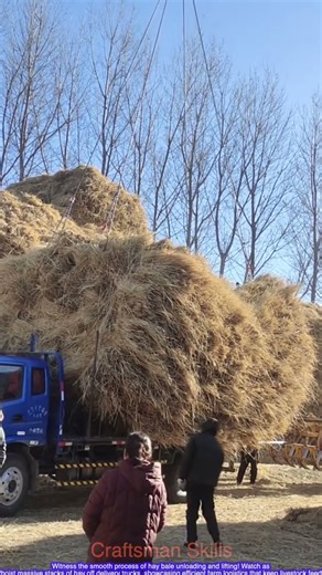 Hay Unloading & Lifting: Efficient Farm Logistics in Action