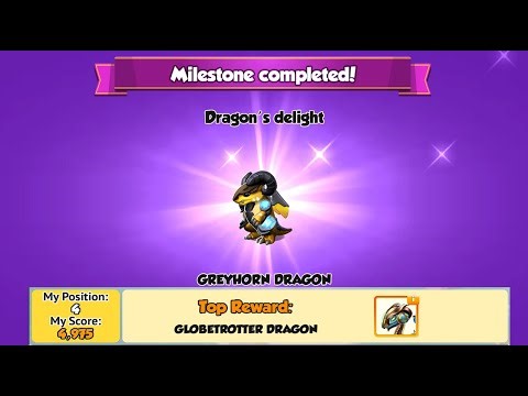 Finished Greyhorn Dragon delight event | 4980 Happy Dragons and rank 4th leaderboard | DML