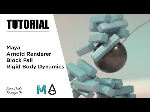Block Falling Animation In Maya And Arnold Renderer - Tutorial