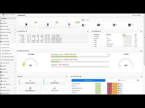 CWP - Admin Panel: Monitoring the server services with Monit