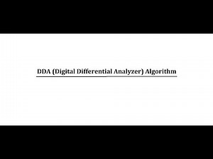 1) DDA (Digital Differential Analyzer) Algorithm شرح