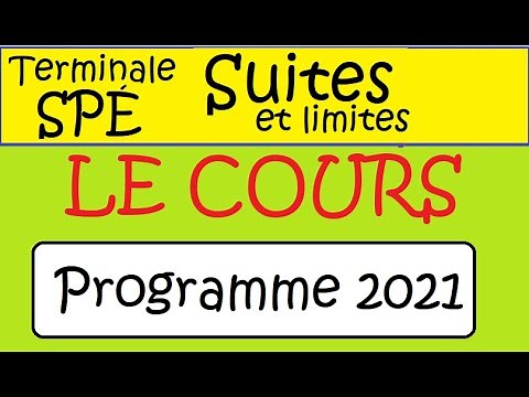 Terminale Spécialité maths-Le programme sur les limites de suites -Tout ce qu'il faut savoir