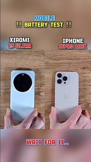 ⚡😱 XIAOMI 15 ULTRA VS IPHONE 16PRO MAX BATTERY TEST!!