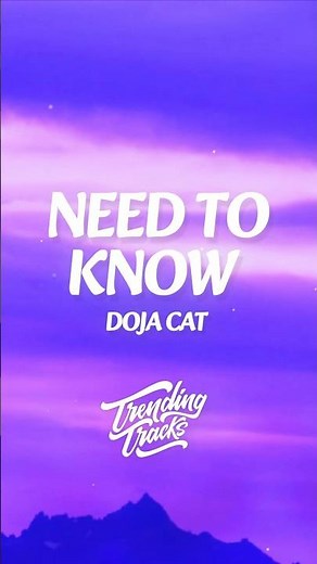 Doja Cat - Need To Know (Clean - Lyrics)