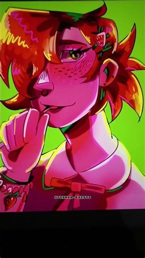 Part TWO: Strawberry Blow Pop 🍭🍓💕 #digitalart #art #artist #oc #originalcharacter